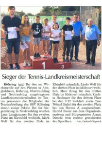 Tennis-Landkreismeisterschaften 2021