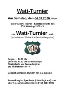 Mehr über den Artikel erfahren Watt-Turnier 04.07.2026