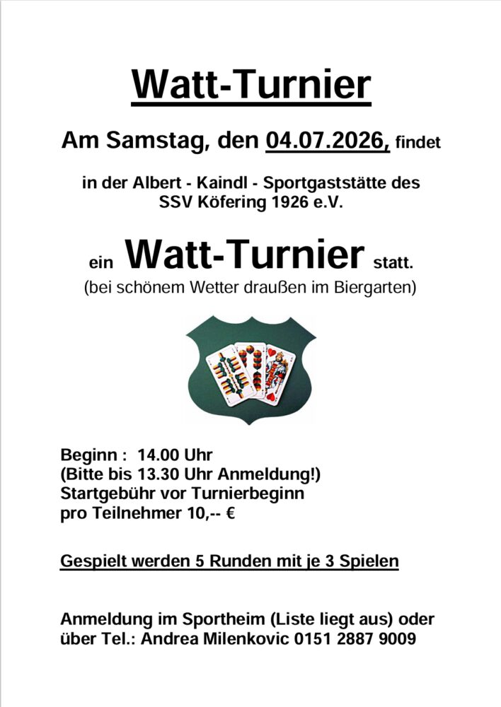 Watt-Turnier 04.07.2026