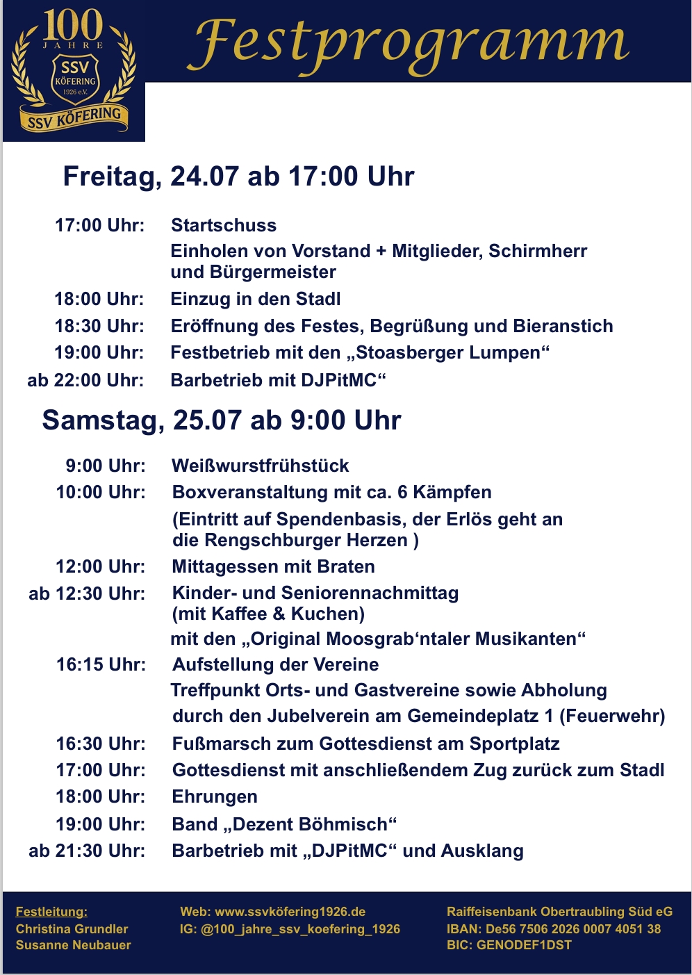Du betrachtest gerade Festprogramm