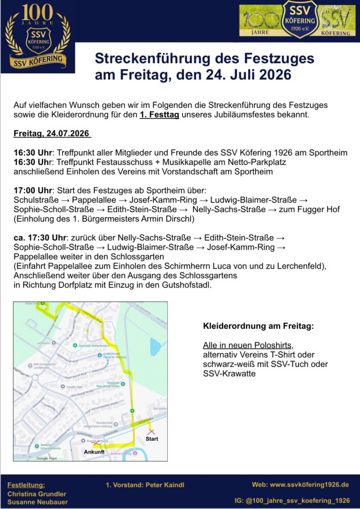 Streckenführung Freitag